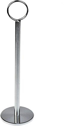 Argon Tableware Table Number Holders - Pack of 12-20cm - Silver Tall Place Card Holder Number Stands for Wedding, Restaurant Menu, Memo, Party, Conference, Celebration