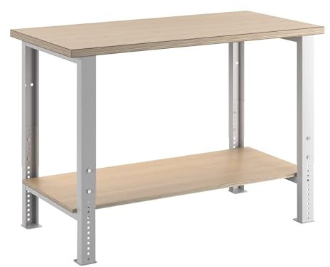 LISTA | Werkbank im Baukastensystem | Höhe 740-1090 mm | mit Ablageboden | Breite 1500 mm