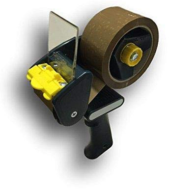 lot de 1 pistolet dévidoir pour ruban adhésif,scotchs 50 mm + 3 rouleaux marron havanne 66 métres