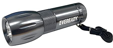 Eveready LED Flashlight, Bright White Light, Compact and Portable Everyday Carry, Durable Metal Body, Long-Lasting Battery Life, 3 AAA Batteries Included