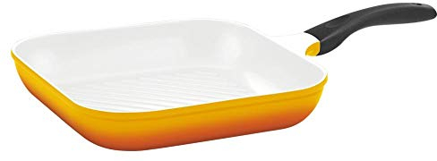 Steuber culinario Grillpfanne, 28 x 28 cm, gelb, antihaft-cerathermplus-Beschichtung und induktionsgeeignet