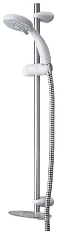 Mira Showers Nectar Shower Fittings Kit with Shower Head & 1.25 M Shower Hose White/Chrome 2.1703.005