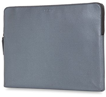 Knomo 14-208-SIL Embossed Sleeves lederartige Laptophülle geprägte Schutzhülle moderne und praktische Notebookhülle passend für MacBooks 15 Zoll und 14 Zoll Ultrabooks | Silber