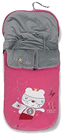 Pirulos Superhéroe Velour - Saco carro, color fresa