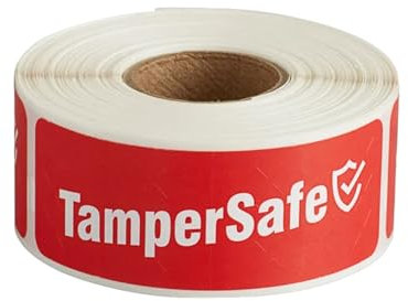 250 Noble Tamper Safe Tape, Tamper Safe Delivery Label, Tamper Safe Aufkleber, Tamper Safe Seal, 2,5 cm x 7,6 cm (rot)