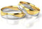 JC Gold Trauringe - Gelbgold Weißgold Eheringe Bicolor inklusive Steine und Gravur im Paarpreis PL276 (18 Karat (750) Bicolor)