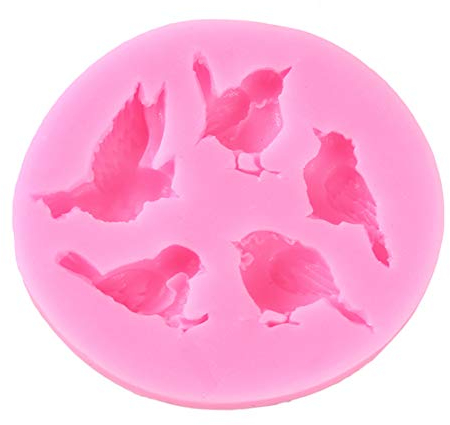 Botreelife Kuchen Silikonform 5 Vögel Schokoladenform DIY Backenwerkzeuge