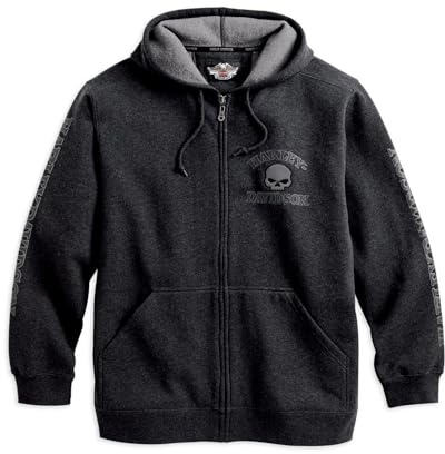 HARLEY-DAVIDSON Fermeture Éclair Skull - Gris - X-Large