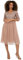 Maya Deluxe Damen Taupe Blush Short Flutter Sleeve Embellished Midi Bridesmaid Dress, Gr. 34 EU, Blush