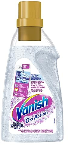 Vanish Oxi Action Multipower Gel Bianco Splendente, Additivo Lavatrice Multiazione senza Candeggina, 1 Confezione da 750 ml Smacchiatore per Capi Bianchi