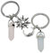 2Pcs Metall Schlüsselanhänger Anhänger Sonne Mond Design für Rucksack Tasche Auto Schlüssel Hängen Ornament Geburtstagsgeschenke (Verschiedene)
