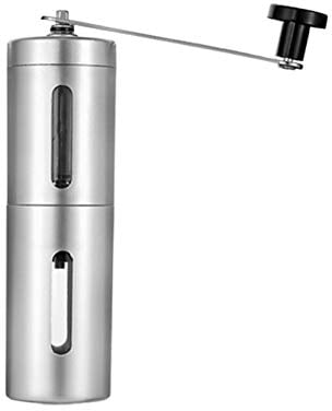 Coffee Grinder Bodum Portable Coffee Grinder Stainless Steel Adjustable Handheld Coffee Grinder Cocoa Bean Mill Manual Coffee Grinder Grinding Miller Machine for Home (Color : Silver)