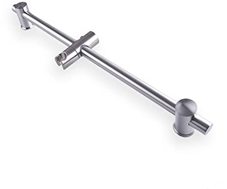 LIOPJH Bathroom Height Adjustable Shower Slide Bar Handheld Shower Head Holder Brushed Nickel Round Square Lifting Rod