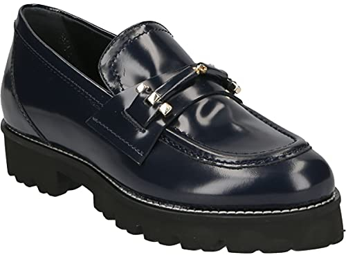 Donna Carolina Slipper & Mokassin 42.877.101-001, Glattleder, Blau, Damen EU 39