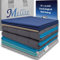 Mellie Luxury 6.8kg Double Weighted Blanket Set, 2 Warming and Cooling Covers - Stress, Insomnia, Anxiety Relief Weight Blanket for Autism - 135 x 190cm (Grey/White | Navy/Cream | Silver/Teal)