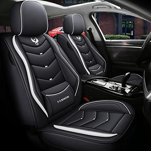 CHUANN Sitzbezüge Auto AutoCHUANN Sitzbezüge Universal Set für Ford Focus St Mk4 Focus Mk2 S Focus Mk2 Mk3 Mk4 Focus Mk2 Sport Focus Mk3 Auto Zubehör/Schwarz und weiß