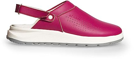 ABEBA 824018 - Unisex Schuhe - ACTIVE Clog SRC - Perforiertes Design - EU 41 - Fuchsia - Futtermaterial: Stoff - Mit Klettverschluss