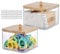 2 Stück Wattepadspender Acryl Qtip Halter Wattepads Aufbewahrung Wattestäbchen Behälter Ohrstäbchen Behälter Makeup Organizers Pad Halter Spender mit Deckeln for Bathroom Organizer