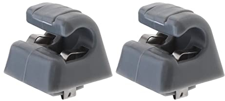 YINETTECH 2 Stück Auto Sonnenblenden Haken Clips Kompatibel mit W123 W124 W126 W140 W201 W463 A1268100012 126-810-00-12-8412 Visier Zubehör Kunststoff Grau