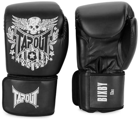Tapout Boxhandschuhe aus Kunstleder (1Paar) BIXBY, Black/Off White, 10 oz, 960009