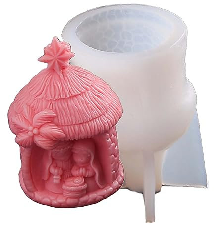 Stampo per presepe Gesù Stampo per candela Natività Stampo per resina Natività Stampo per fusione in resina Stampo in silicone per candela Decorazione domestica Stampo per candele Stampo per la
