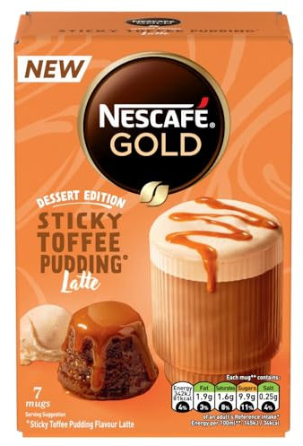 Nescafé Gold Sticky Toffee Pudding Latte Sachets 7x20g 140g