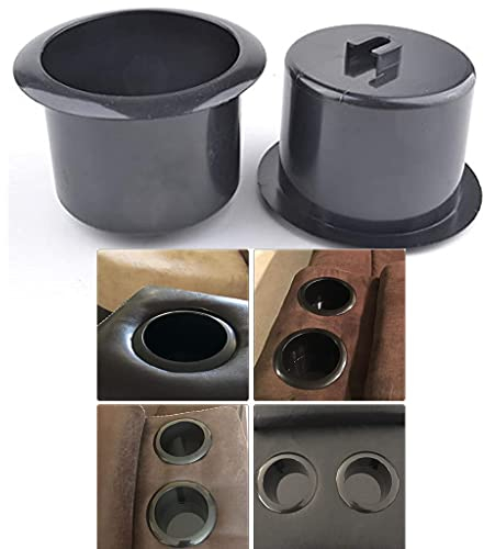 OHAOLYLE Plastic Cup Holder Replacement Insert Recliner-Handles Cup Holder Drink Bottle Placing Rack for Couch for Boat RV Car Truck Sofa Game Table(3Pcs,Black)