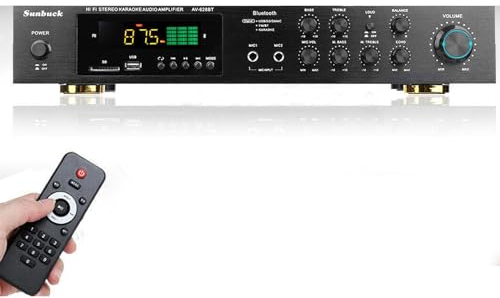 Verstärker Power Amplifier Audio Leistungsverstärker Bluetooth HiFi 5Kanal AV-Leistungsverstärker Digital Verstärker Bluetooth FM/AM Radio Amplifier Fernbedienung
