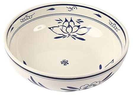 Bols pour la Cuisine Vaisselle d'hôtel porcelaine bleue et blanche grand bol à soupe bol à nouilles céramique ménage grand bol bassin à soupe et bassin Bols de Nouilles (Color : A, Size : L)