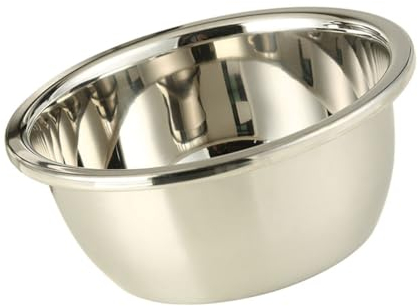 AMYSTY Stainless Steel Deep Mixing Bowl,Easy to Clean, Rounded Lip Metal Bowls Space Saving Storage, Great for Cooking, Baking, Salad(Size:40cm,Color:Silver)