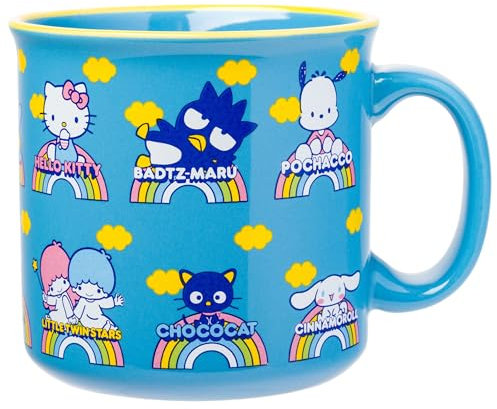 Silver Buffalo Sanrio - Taza de cerámica con diseño de Hello Kitty y sus amigos, 20 onzas