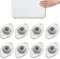 Self Adhesive Caster Wheels, 360° Mini Swivel Wheels for Small Appliance, Steel Universal Wheel Ball Casters Sticky Pulley for Kitchen Countertop Appliance Storage Bins Trash Can DIY (White, 8 PCS)