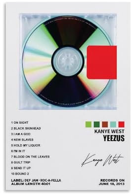 CDAXHOZ Yeezus Album-Poster, Wand, Hotel, Kunstdekoration, Gemälde, Wohnzimmer, Dekoration, Schlafzimmer, Gemälde, Badezimmer, Bar, Theke, Poster, 30 x 45 cm, ungerahmter Stil