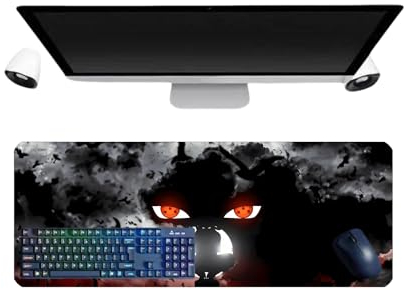 Japanese Anime Uchiha Itachi Tapis de Souris XL Multifonction Gaming Tapis de Souris 3mm Bureau Anti-Glissant Surface Texturée pour Ordinateur pour Ordinateur Gamer-Bureau-Maison et Portables