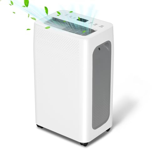 Ansobea Luftentfeuchter 26L/Tag, Dehumidifier Automatische,Raumentfeuchter Elektrisch mit 24H-Timer,Schlafmodus,Abtaufunktion, Schimmel,Luftentfeuchter Klein,für Schlafzimmer Badezimmer,ca.30㎡