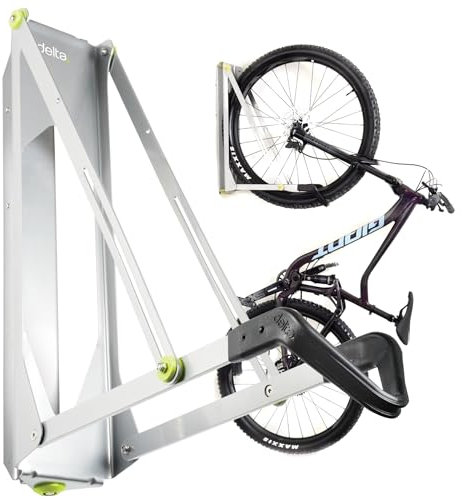 Pivot Bike Storage Rack 3-Pack by Delta Cycle - Bike Rack Garage Wall Mount Swivels to Save Space - No Lifting Required Vertical Bike Rack - Indoor Bike Storage Wall Hanger Holds Up to 100 lbs