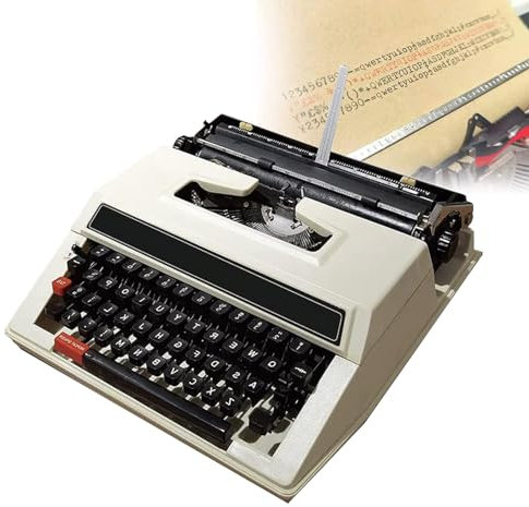 HSWOYEA Mechanisches Schreibübungsbuch, Retro-Drucker, Textdruckmaschine, Klassische, altmodische manuelle Schreibmaschine – tragbar und einfach zu bedienen