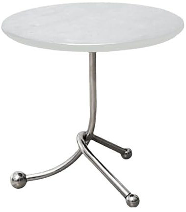 LOVIVER Kleiner Beistelltisch, Nachttisch, multifunktional, modern, glatt, rustikal, Couchtisch, Teetisch für Nachttisch, Kleiner Raum, Balkon, Weiß