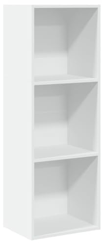 vidaXL Bookcase White 40x30x114 cm Engineered Wood | Loads of room for stashing your bits and bobs, Perfect for saving space, A simple and stylish look