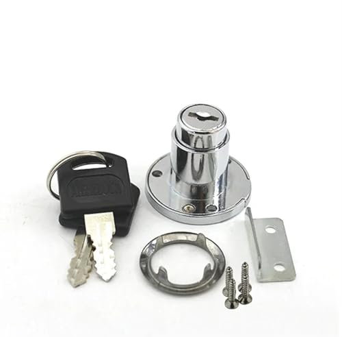 Cerradura de cajón circular for gabinete de cocina de madera, cerradura de empuje con llave de computadora de níquel con diferentes llaves, herrajes for muebles de bricolaje Rarelock 1 pieza