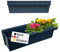 Hossi's Wholesale 2 Euro-Paletten Blumenkästen-Einsätze | mit Hängesystem zum Einhängen | 37,3cm Anthrazit | Pflanzkasten für Europalette Palette | Balkonkasten | Blumentopf | extrem stabil