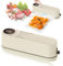 Mini saldatore portatile 7 in 1 con 3 velocità, sigillatore a vuoto ricaricabile, 5 sacchetti inclusi, pompa ad aria per palloni per conservazione alimentare e snack (bianco)
