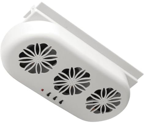 Cabilock Ventilateur de Ventilation USB pour Voiture Évacuation de Air Chaud avec Sorties Refroidissement pour Suv et Véhicules Installation Facile Blanc