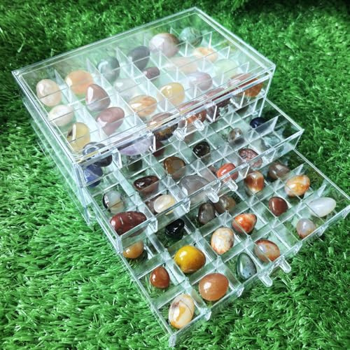 Setzkasten für Mineralien mit Acryl Scheibe, transparente Sammelbox