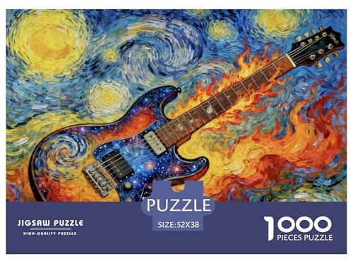 Rock Instruments Hölzerne Puzzles Wasserfest 1000-teiliges Puzzle Für Erwachsene Unmöglich Lernspiele
