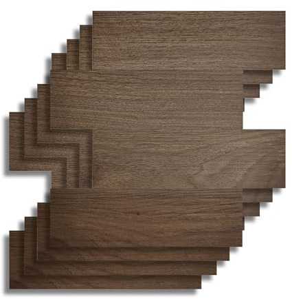 douceur d'intérieur, Crédence Adhésive Cuisine, Salle de Bain, Boiseo, Brun, 4 Pièces, 25 x 25 cm, Crédence Épaisse, 3D, Carrelage Adhésif Mural, Lavable, Imperméable