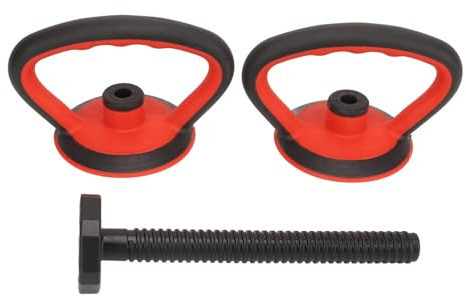 VBXCMLDPO Adjustable Kettlebell Handle, Ergonomic Loadable Kettlebell Grip for Weight Plates, Anti - Slip Rubber Coated Strength Training Accessory with 100 lb Capacity for Home Gym
