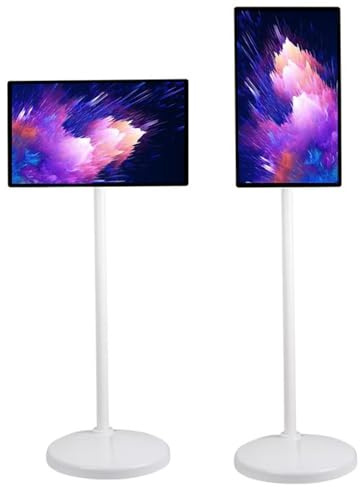 GTHTUHFD Portable Rolling Tv, 1080P Smart Wireless Touch Screen With Fhd Ips Display, Long Battery Life, 60Hz Refresh Rate, 24-Inch Size, Built-In Speakers, 8+128G Storage,4+64G