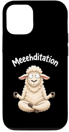 Hülle für iPhone 12/12 Pro Meeehditation Lustiges Schaf-Yoga