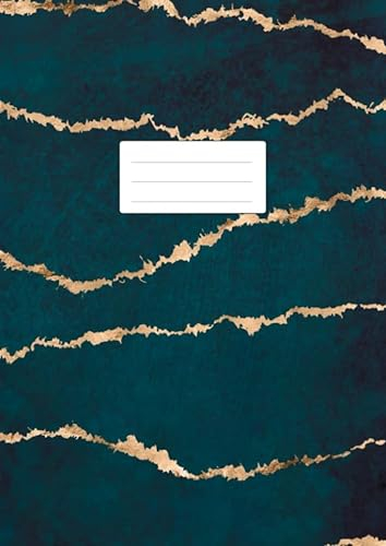NOTIZBUCH DIN A4 KARIERT: 110 Seiten ohne Rand | ganzseitig kariertes Papier | Perfekt als Journal Block, Schulheft, Tagebuch, Rechenheft | Lineatur 22 Heft | Soft Cover Edel Grün